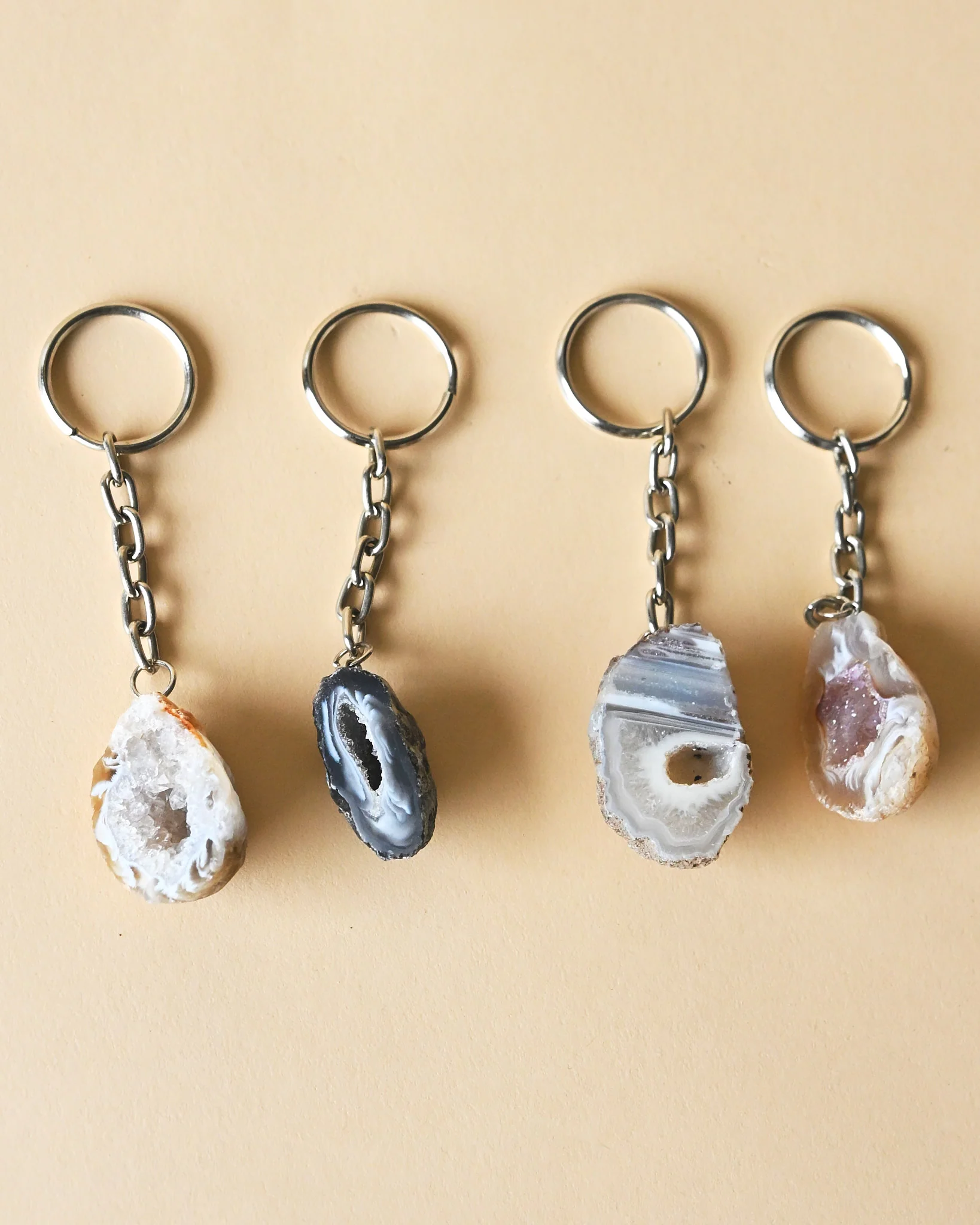 Agate Geode Keychain - Image 3