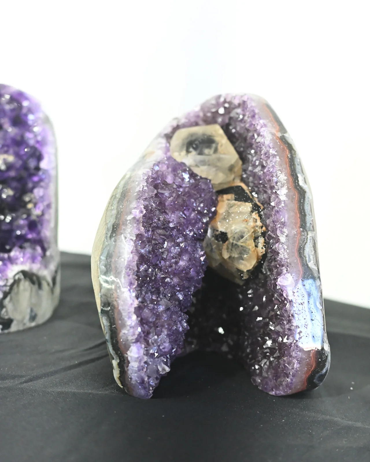 Uruguayan Amethyst Cathedral with Calcite & Goethite - Image 5