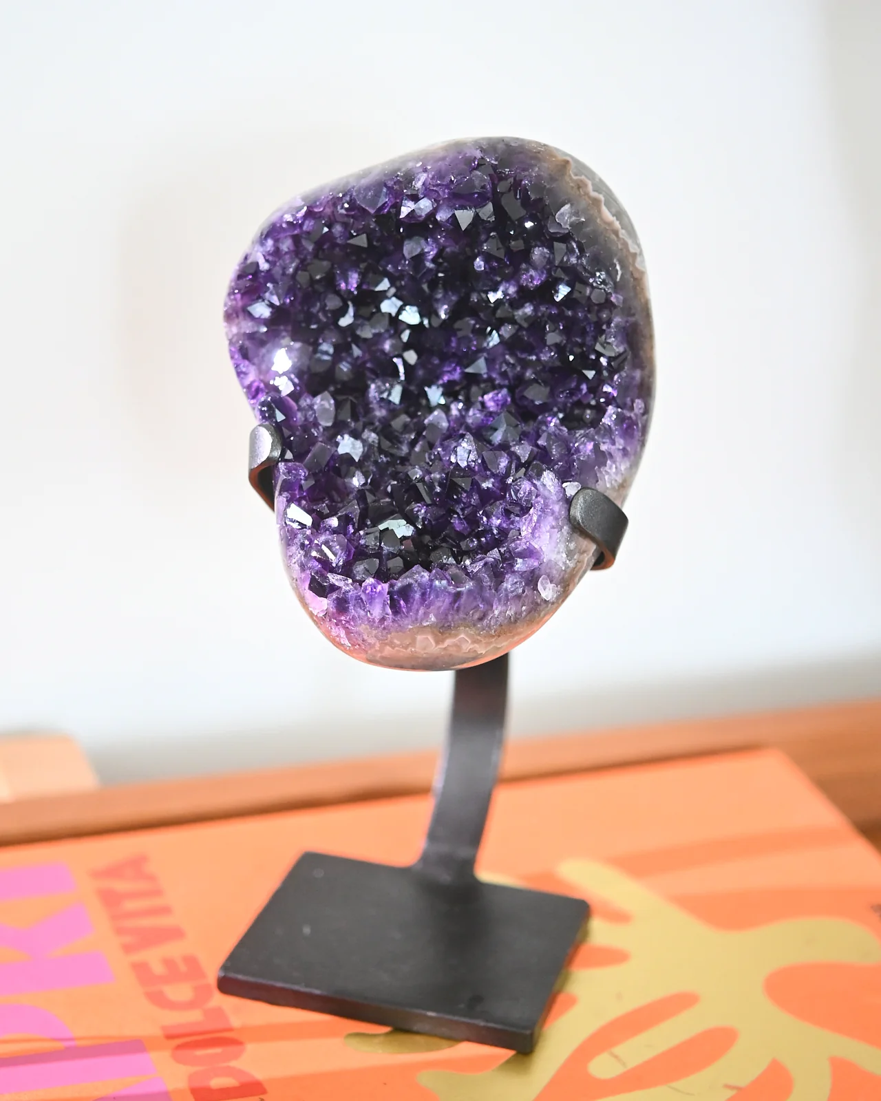 Amethyst Crystal Geode on Stand 3.9lbs - Image 3