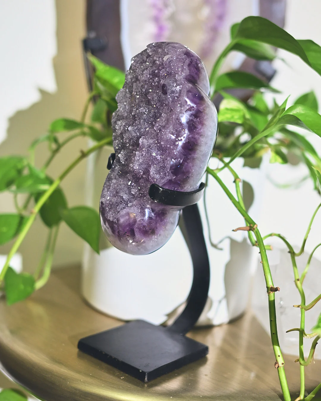 Amethyst Crystal Geode on Stand 3.7lbs - Image 5