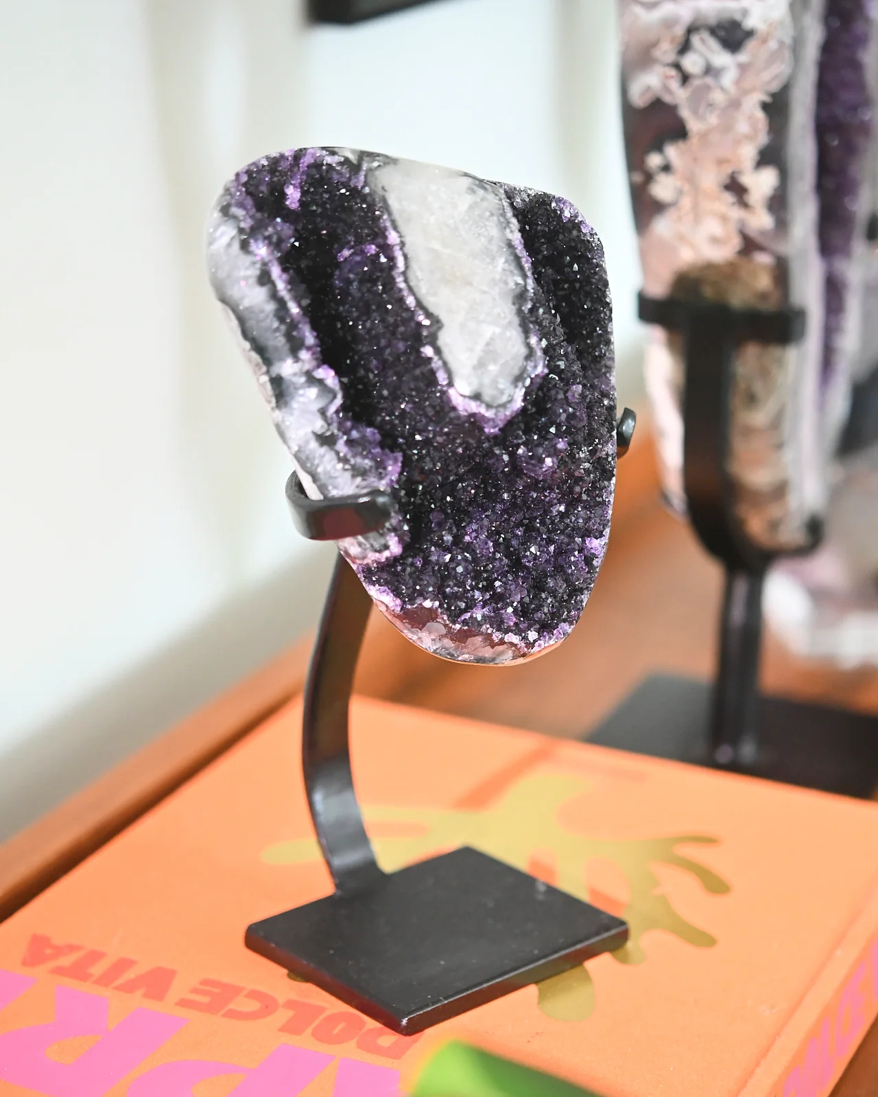 Amethyst Crystal Geode on Stand 4.8lbs - Image 4