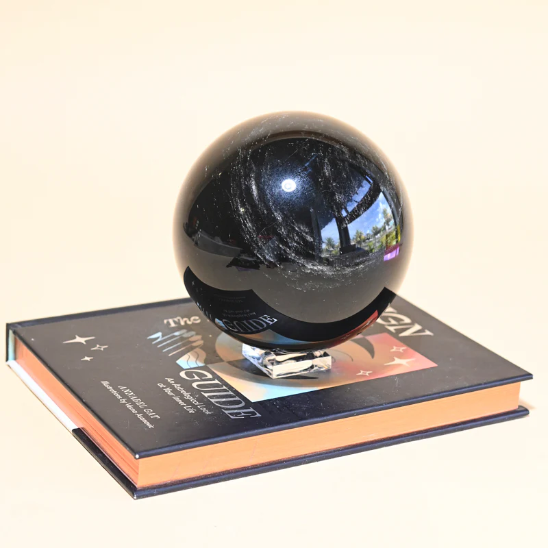 SIlver Sheen Black Obsidian Sphere - Image 7