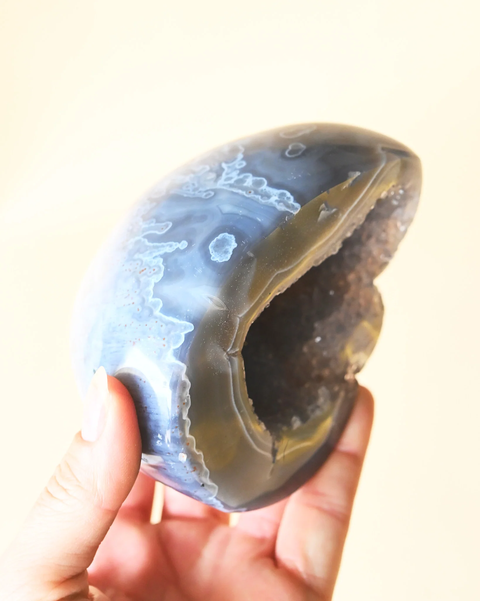Blue Lace Agate Geode Freeform - Image 4