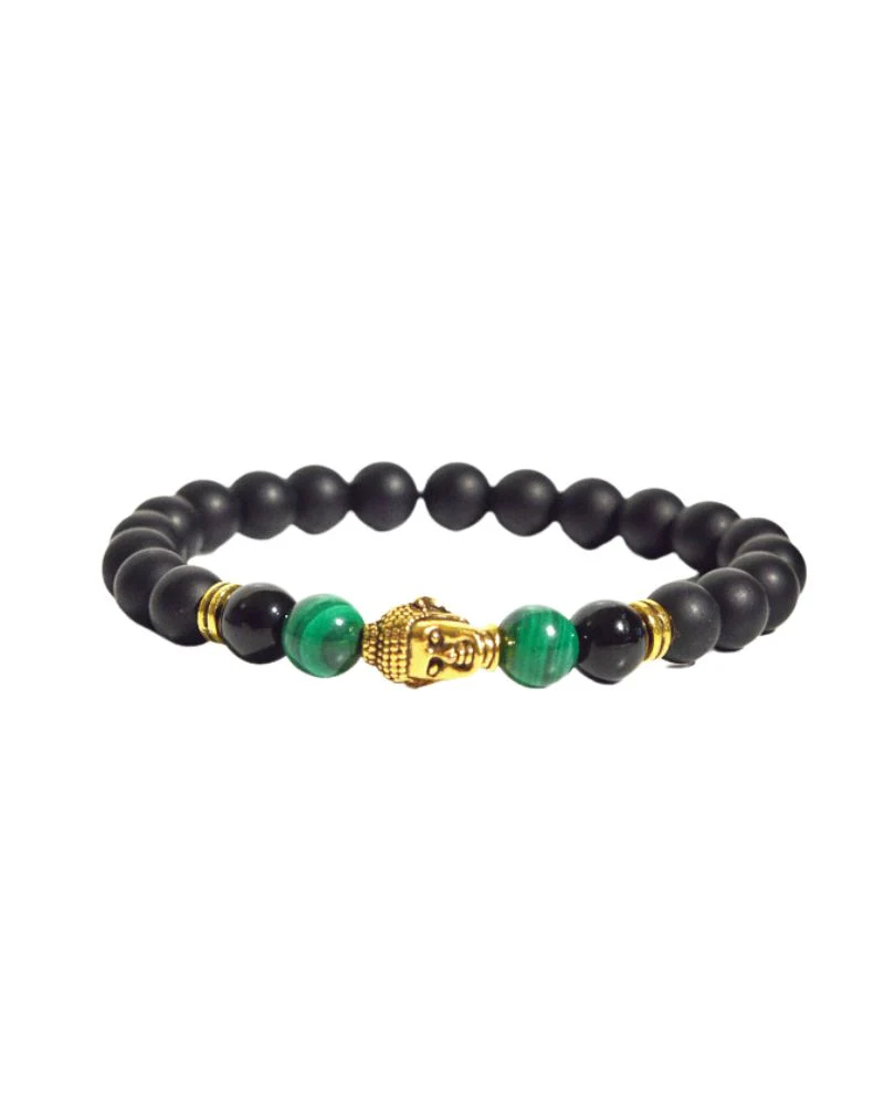 Buddha Stone w/ Malachite + Obsidian - Image 3