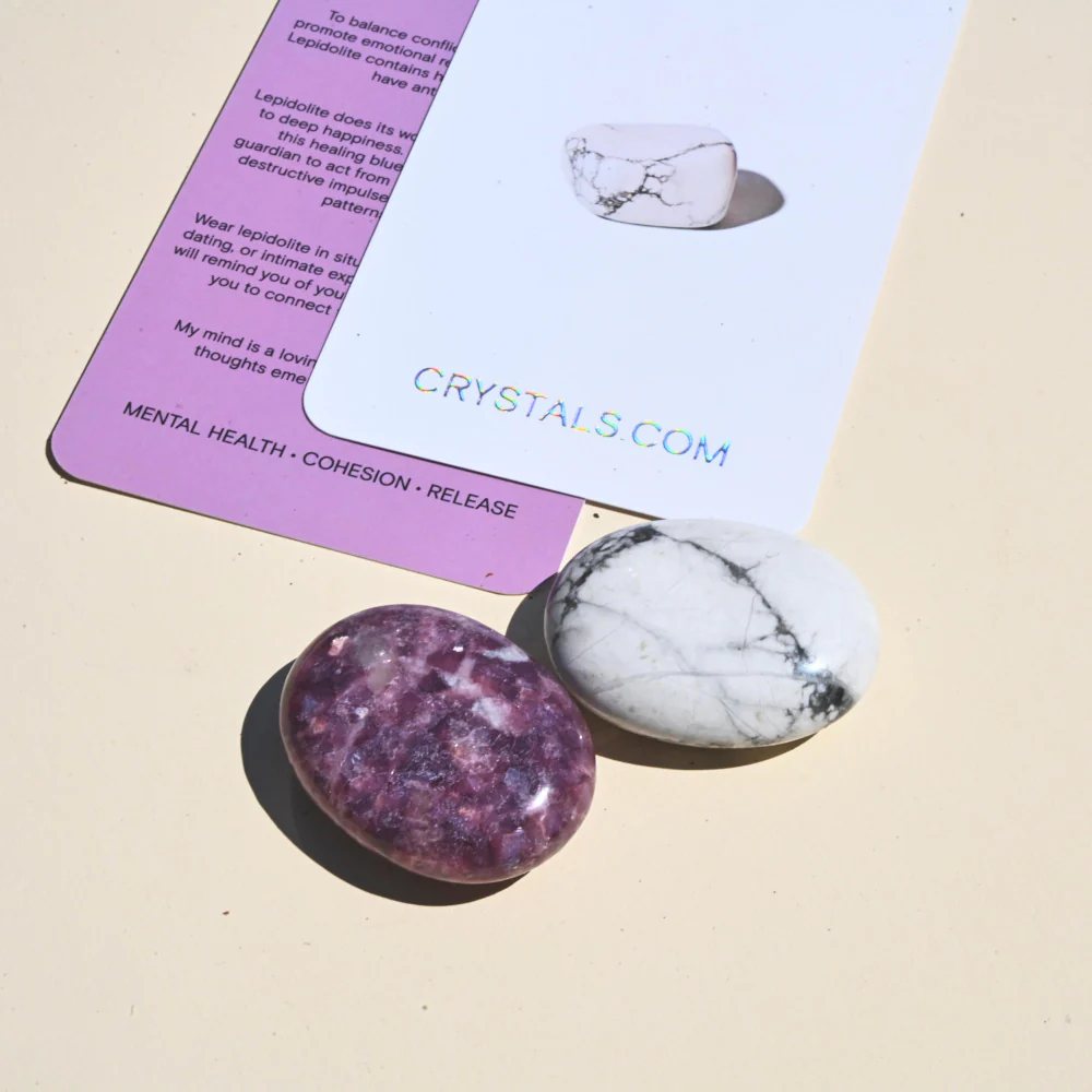 CALM Pouch - Lepidolite / White Howlite - Image 5