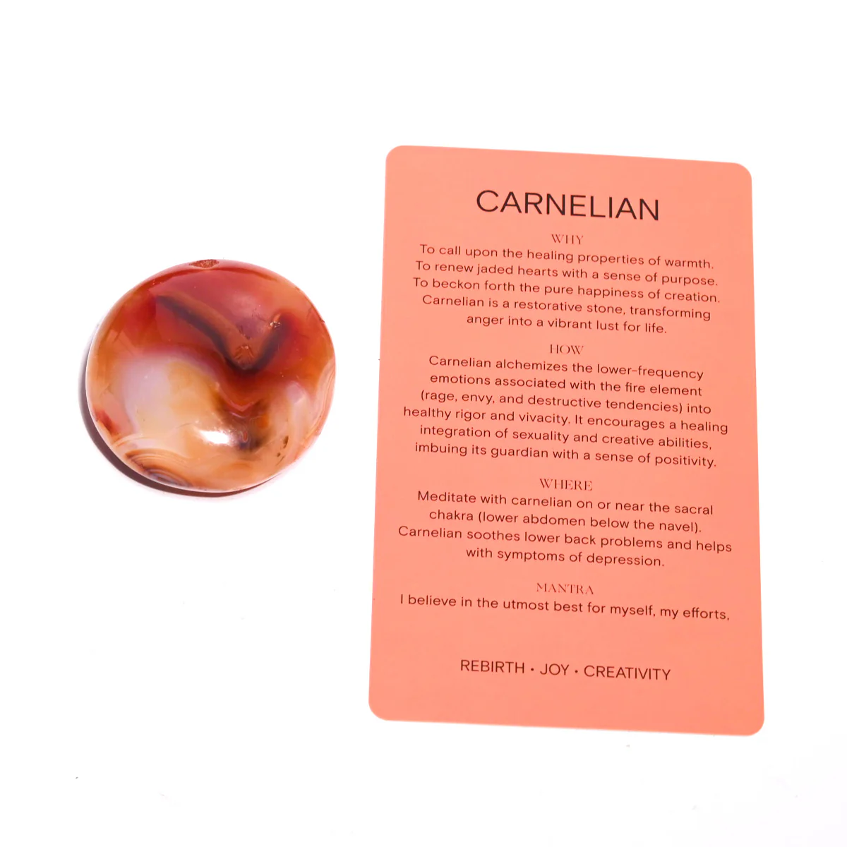 Carnelian Palm Stone - PASSION - Image 5