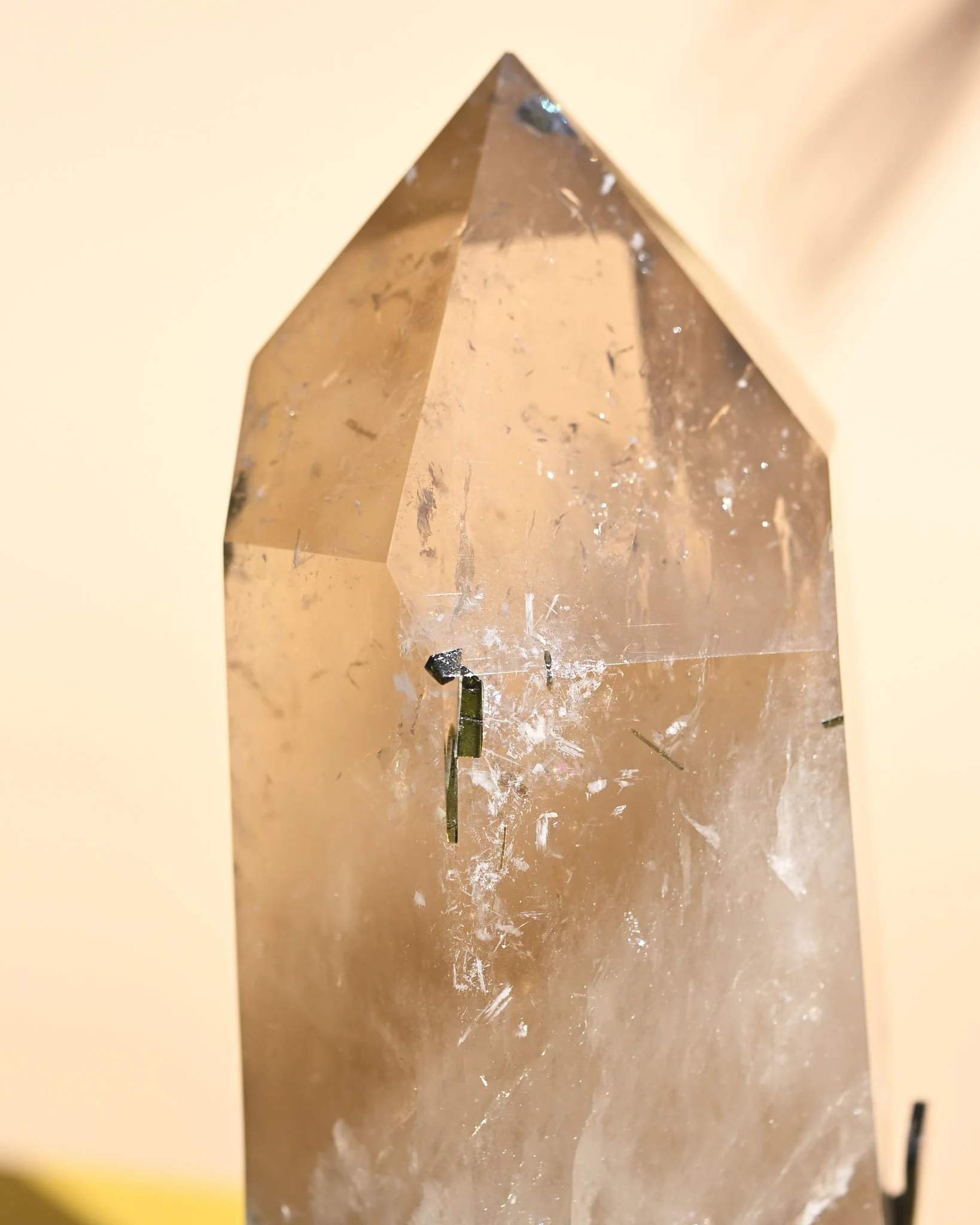 Citrine with Green Tourmaline — Mounted Collector Specimen - Image 5