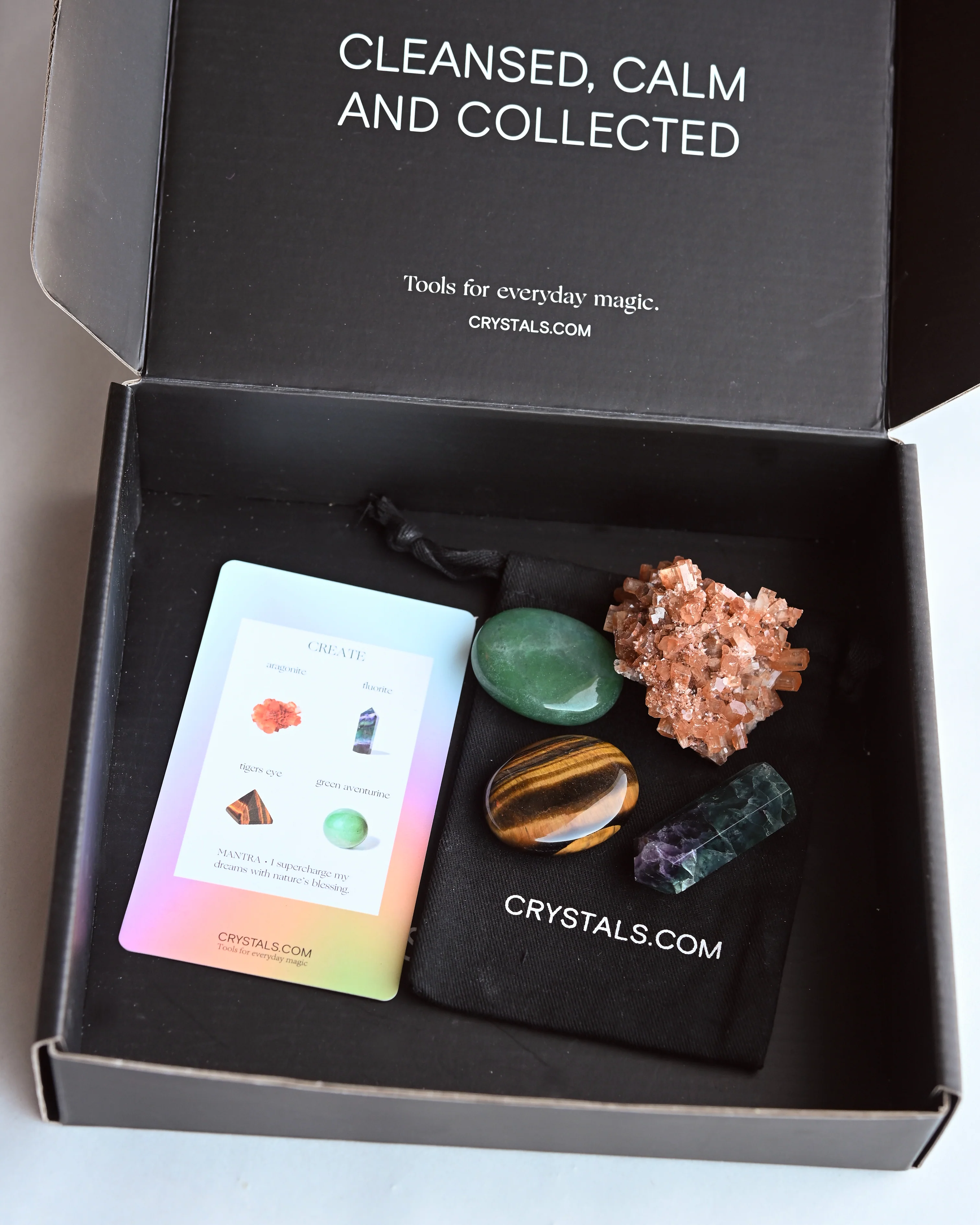 Create Crystal Kit – Fluorite, Aventurine, Tiger’s Eye & Aragonite - Image 10