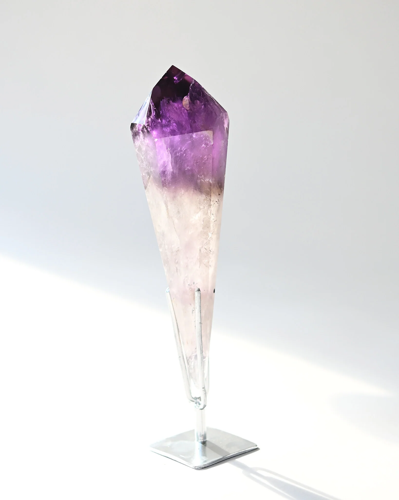 Double Terminated Bahia Amethyst Phantom on Stand - Image 6