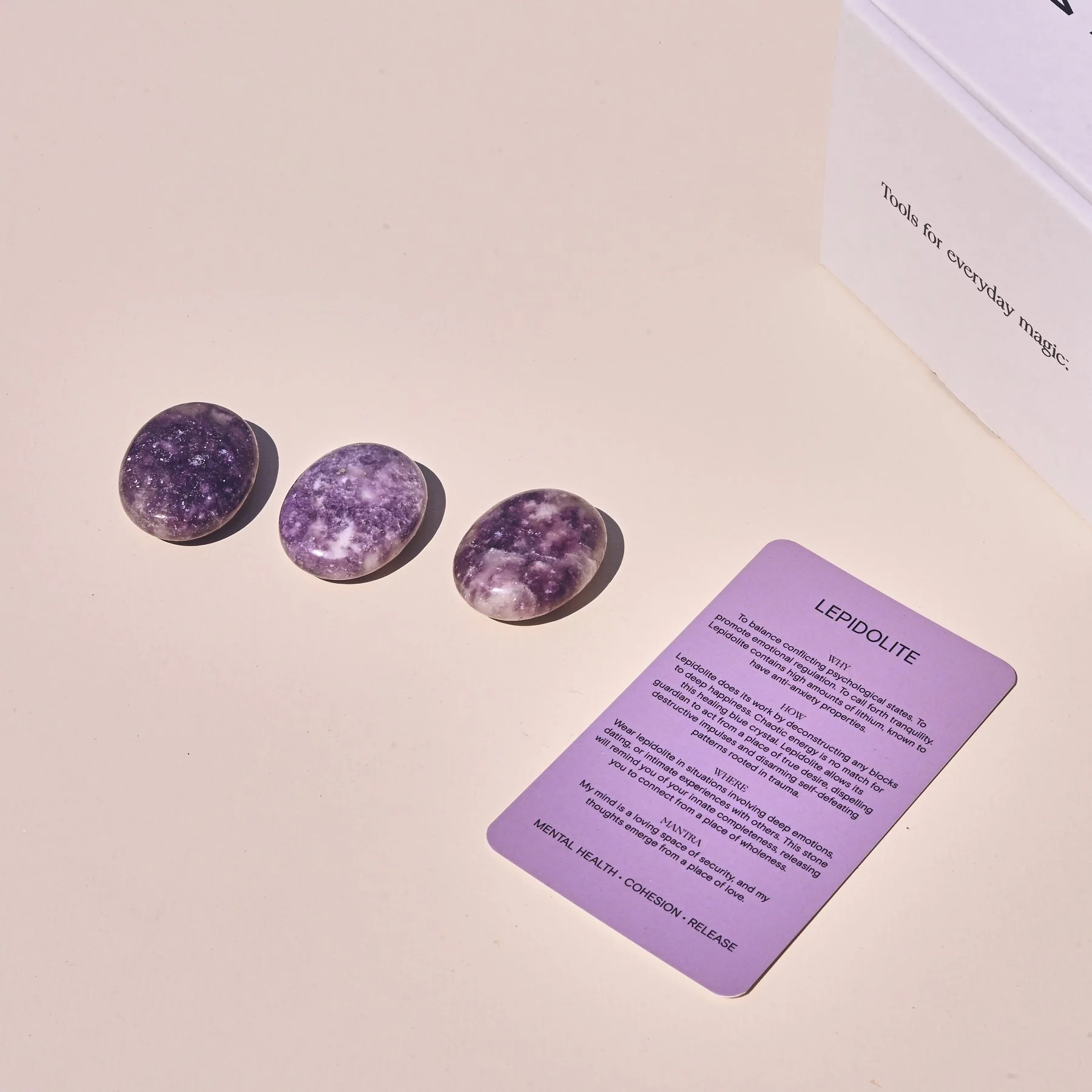 Lepidolite Palm Stone - Image 4