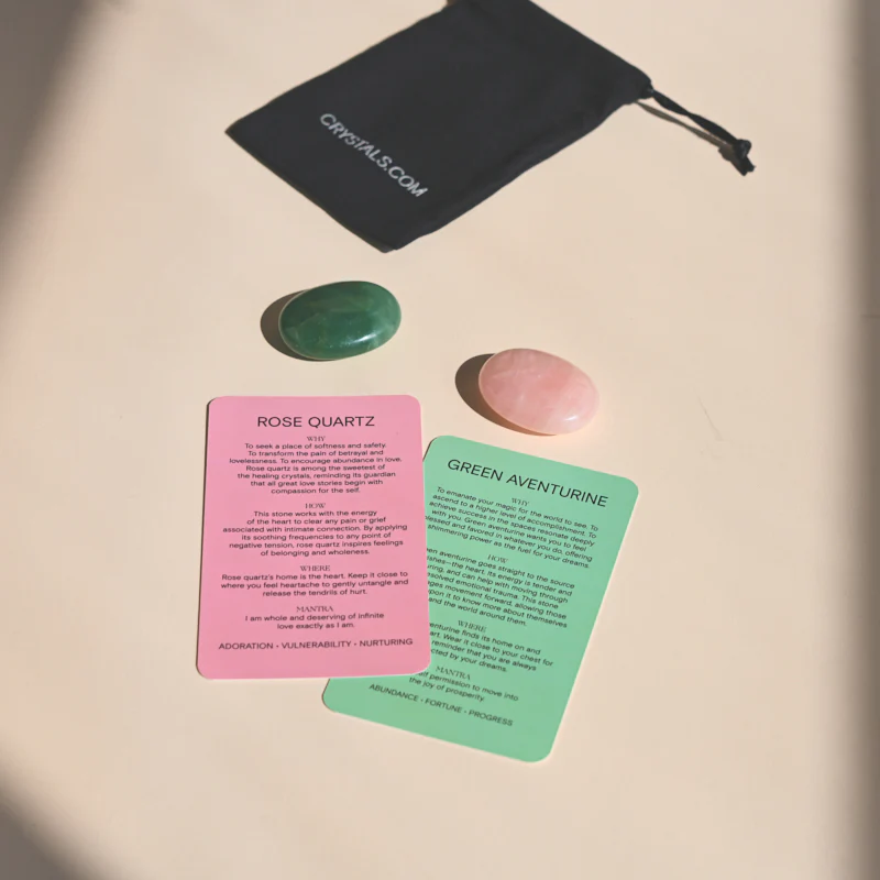 Love Pouch - Rose Quartz / Green Aventurine - Image 5
