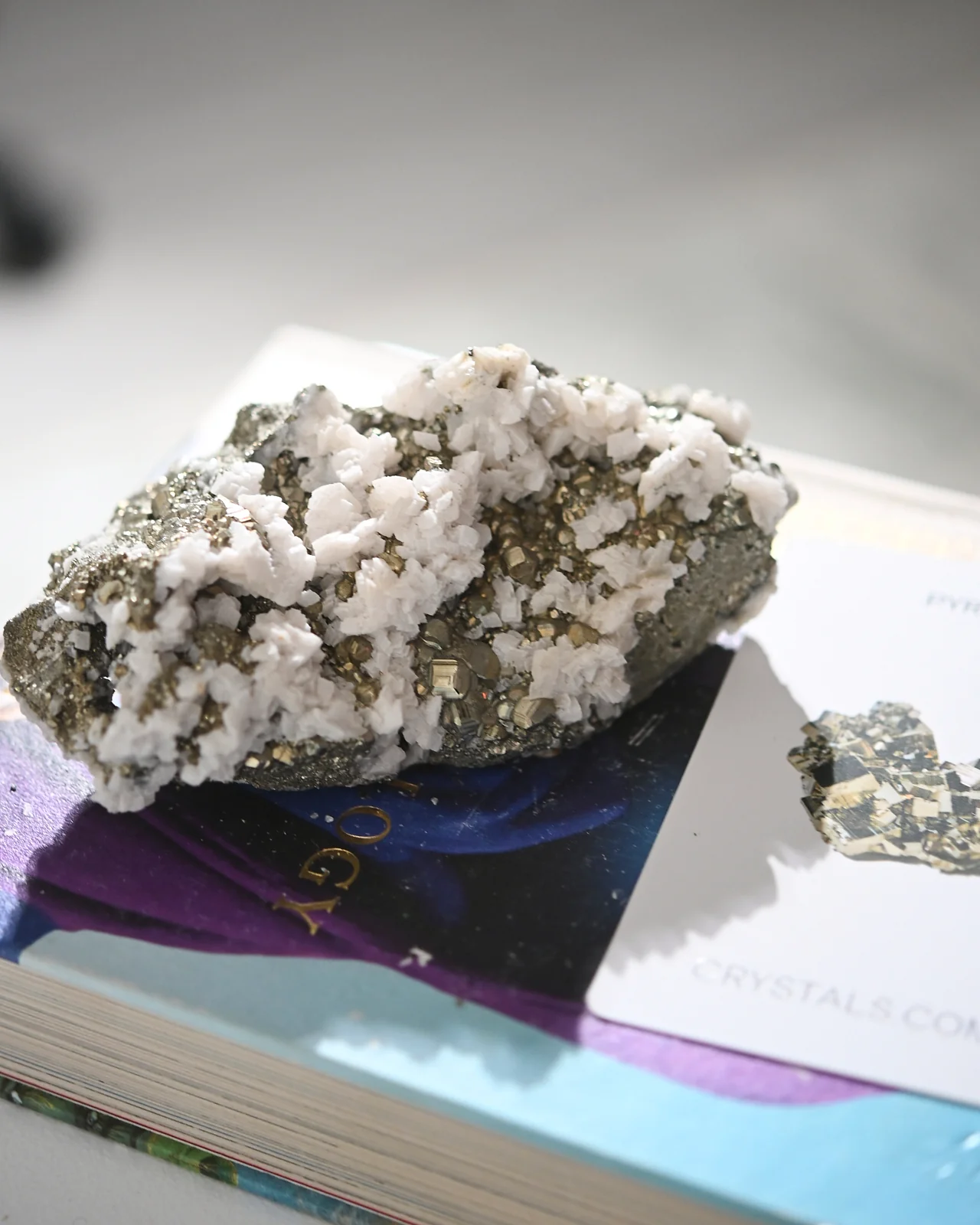 Pyrite and Calcite Crystal Cluster - Image 3