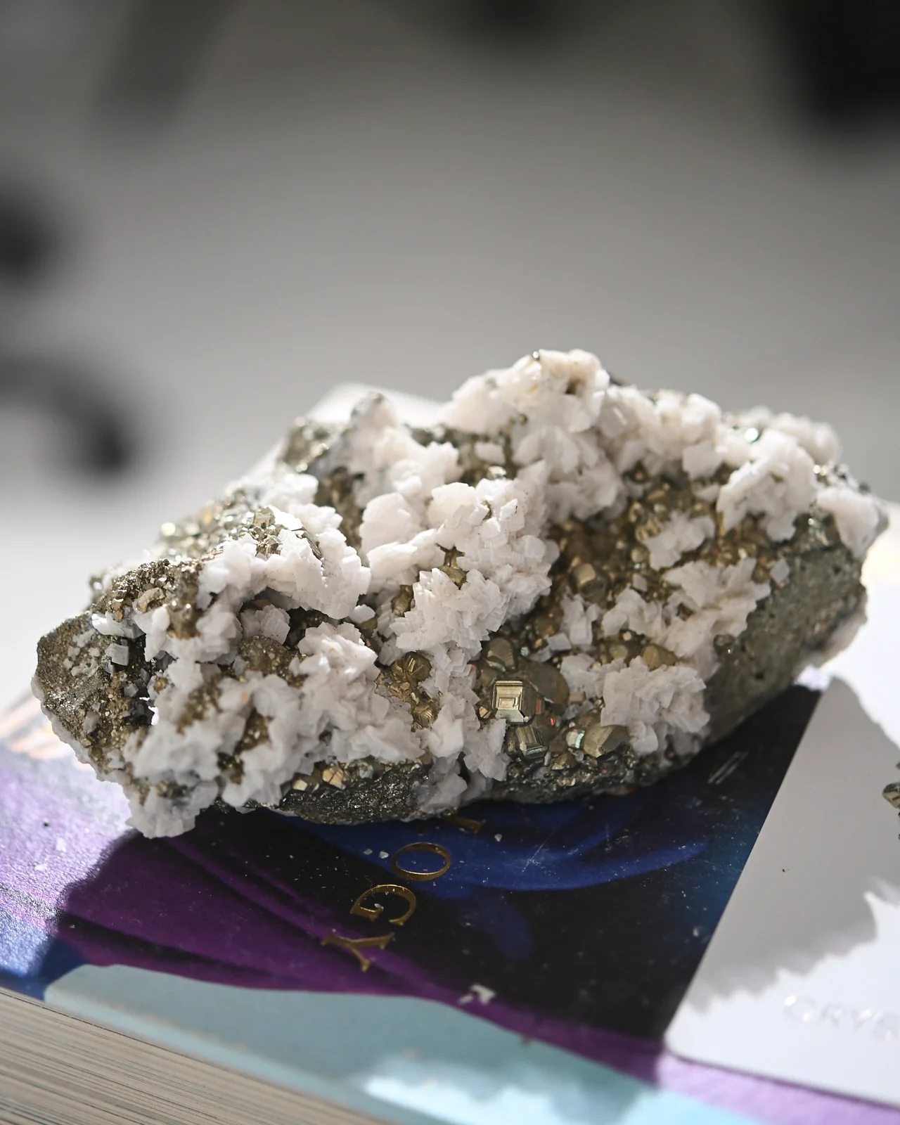 Pyrite and Calcite Crystal Cluster - Image 4