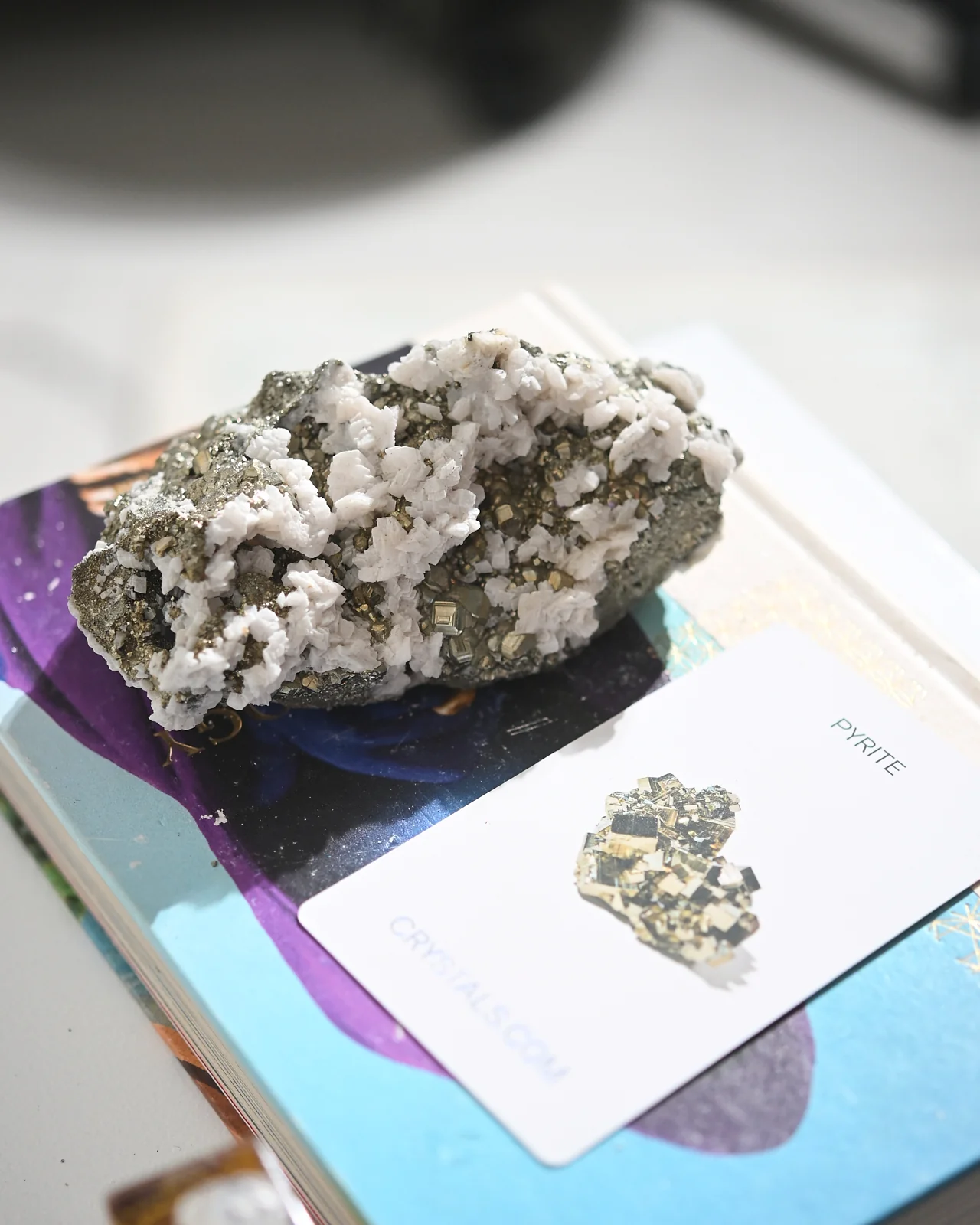 Pyrite and Calcite Crystal Cluster - Image 8