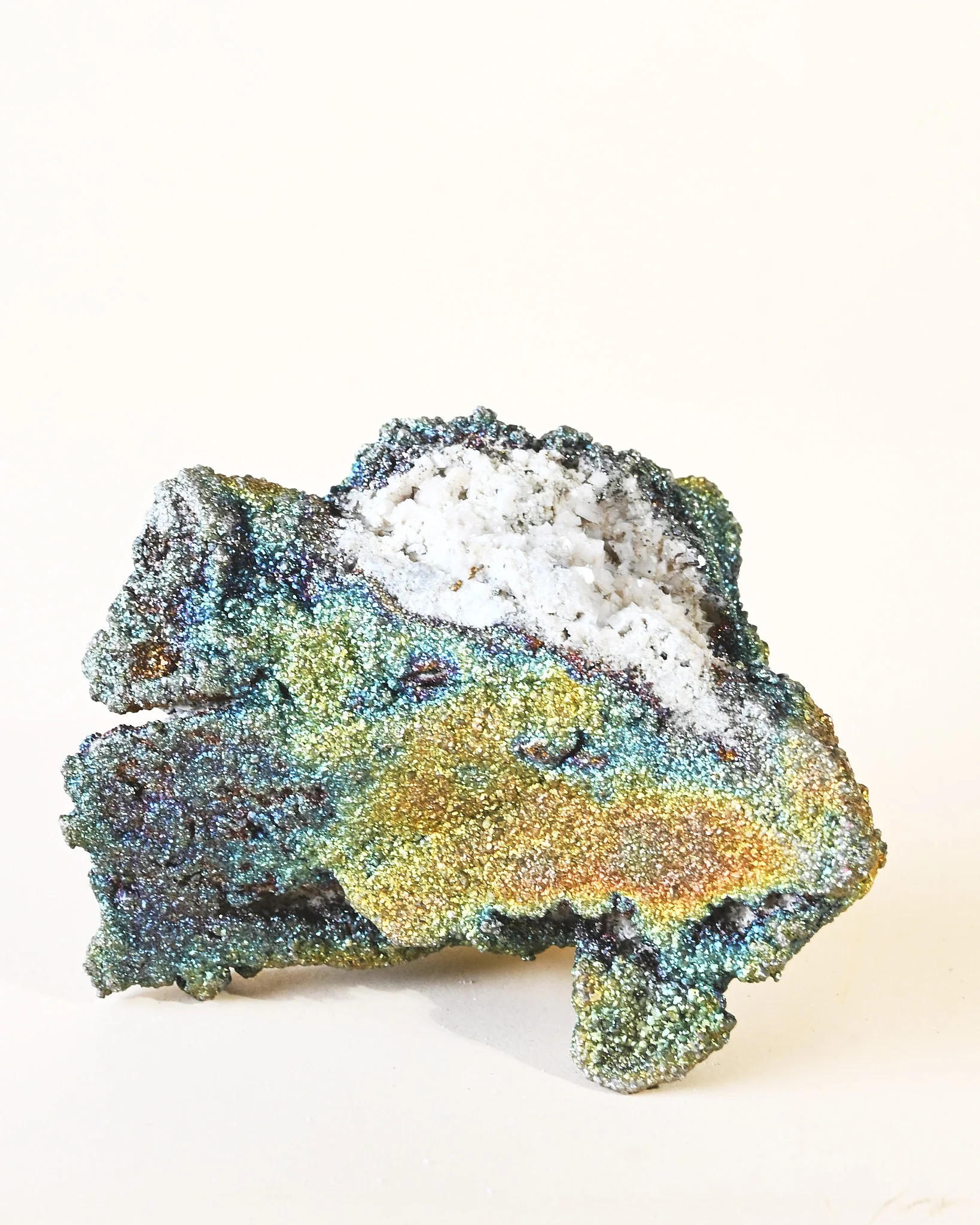 Rare Dragon Scale Calcite with Iridescent Chalcopyrite | Sweetwater Mine - Image 10