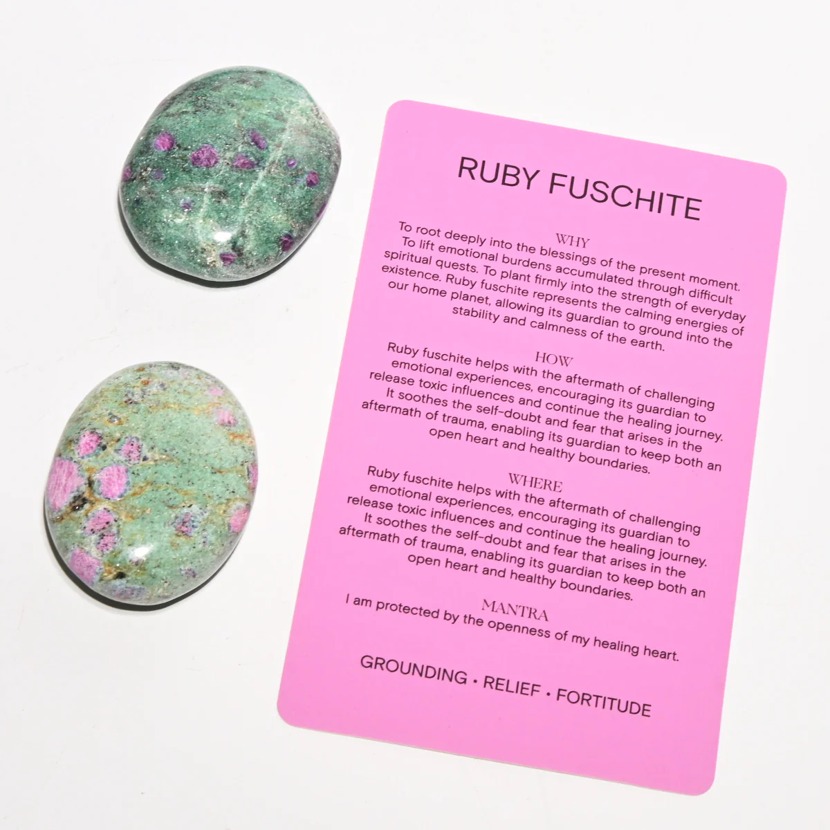 Ruby Fuchsite Palm Stone - Image 4