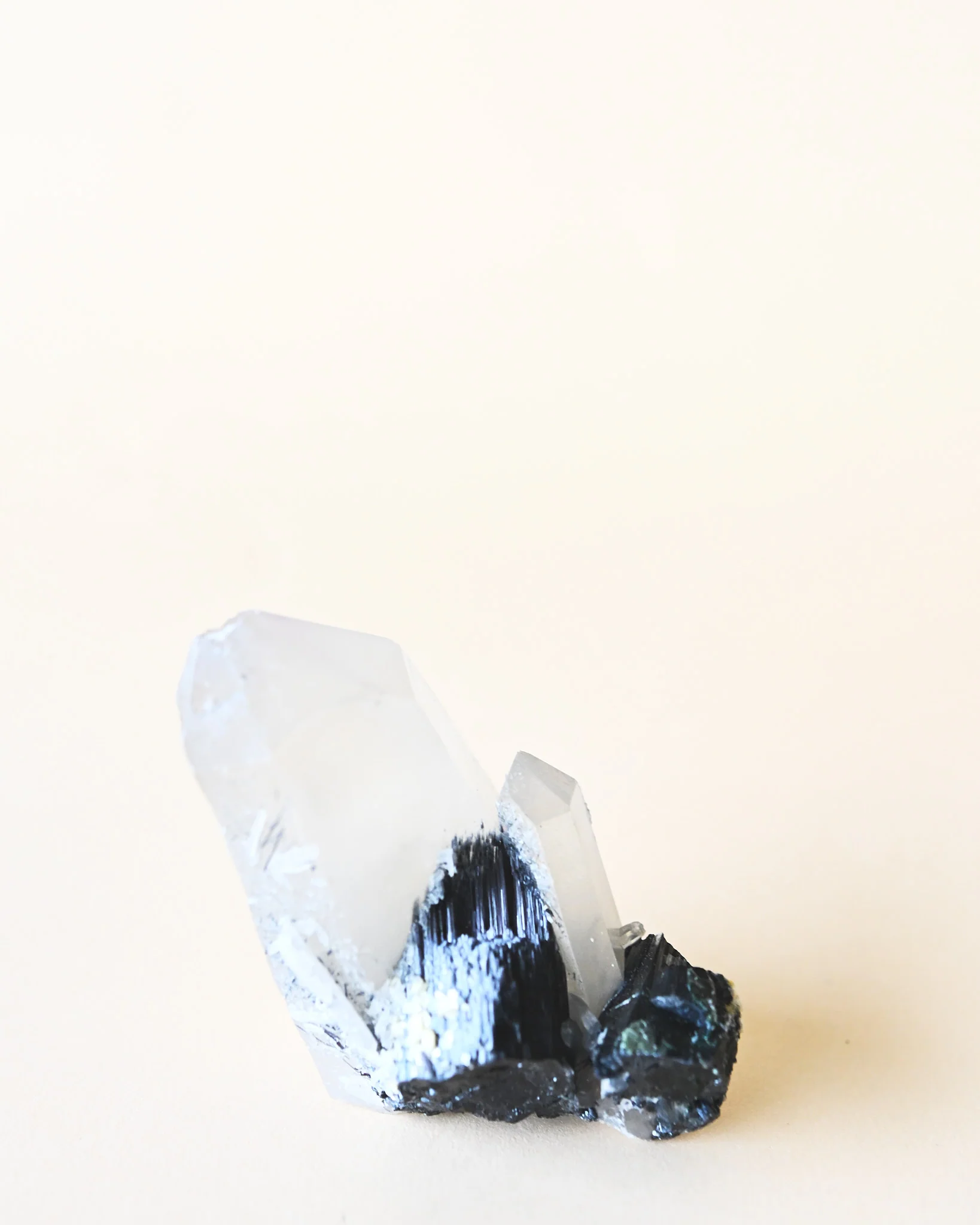 Hyalite Opal on Feldspar with Schorl - Image 9