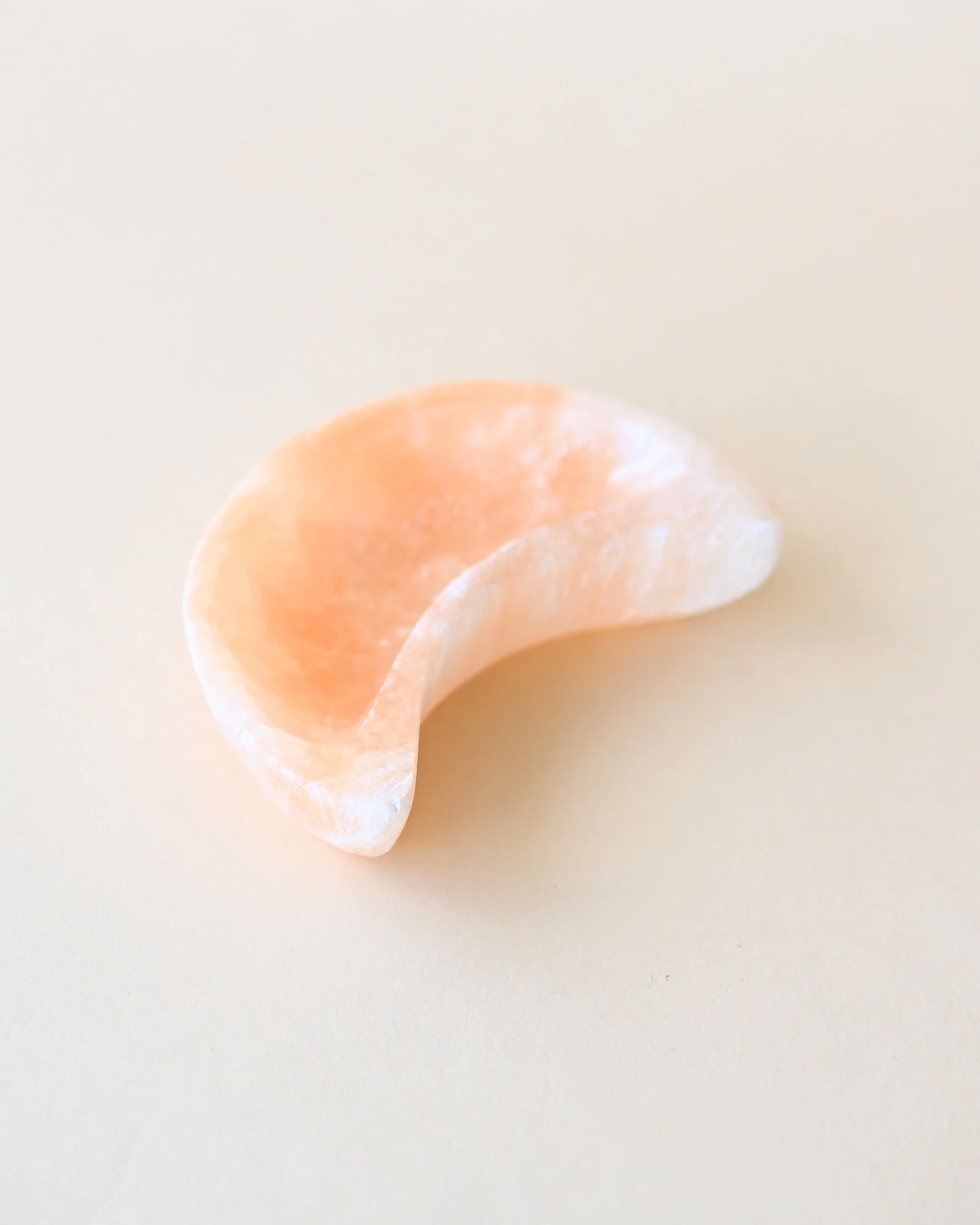 Orange Selenite Moon Bowl 4in - Image 2