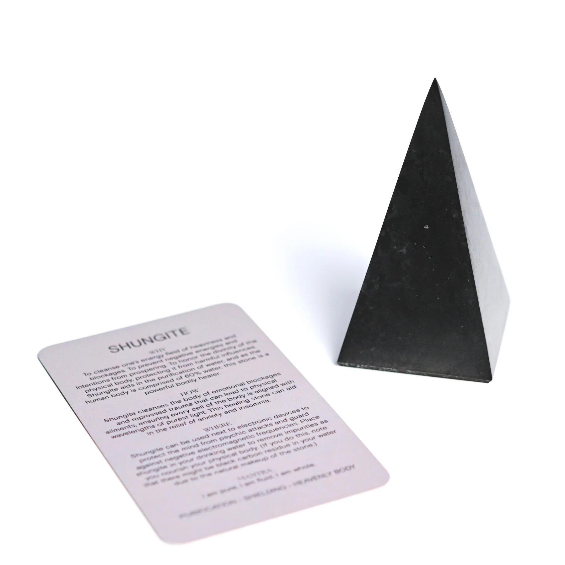 Shungite Pyramid Tall - Image 4