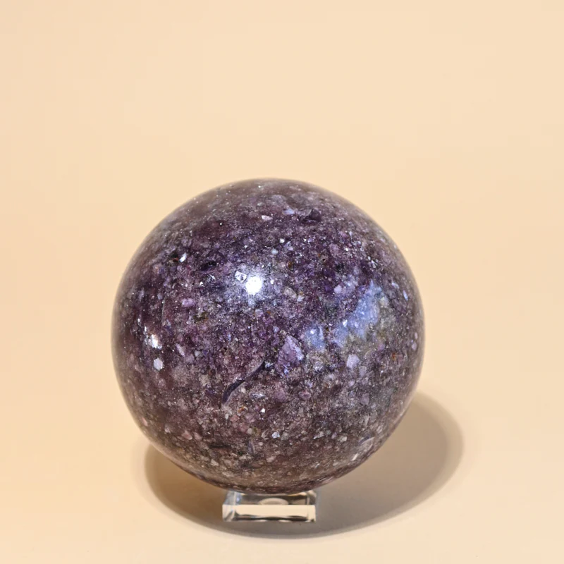XL Lepidolite Sphere 3.5lbs - Image 3