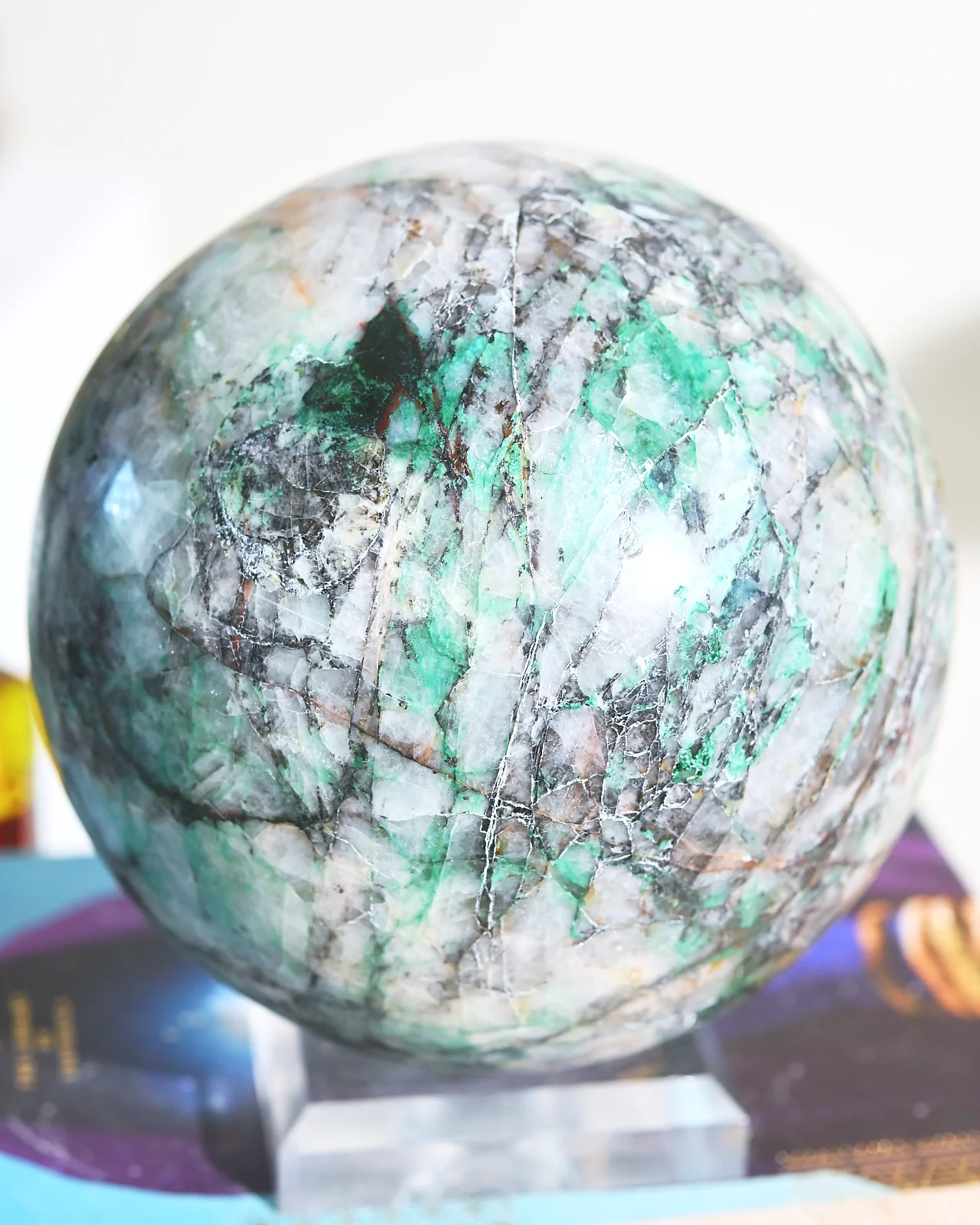 XXL Chrysocolla + Quartz Sphere 10lbs - Image 8